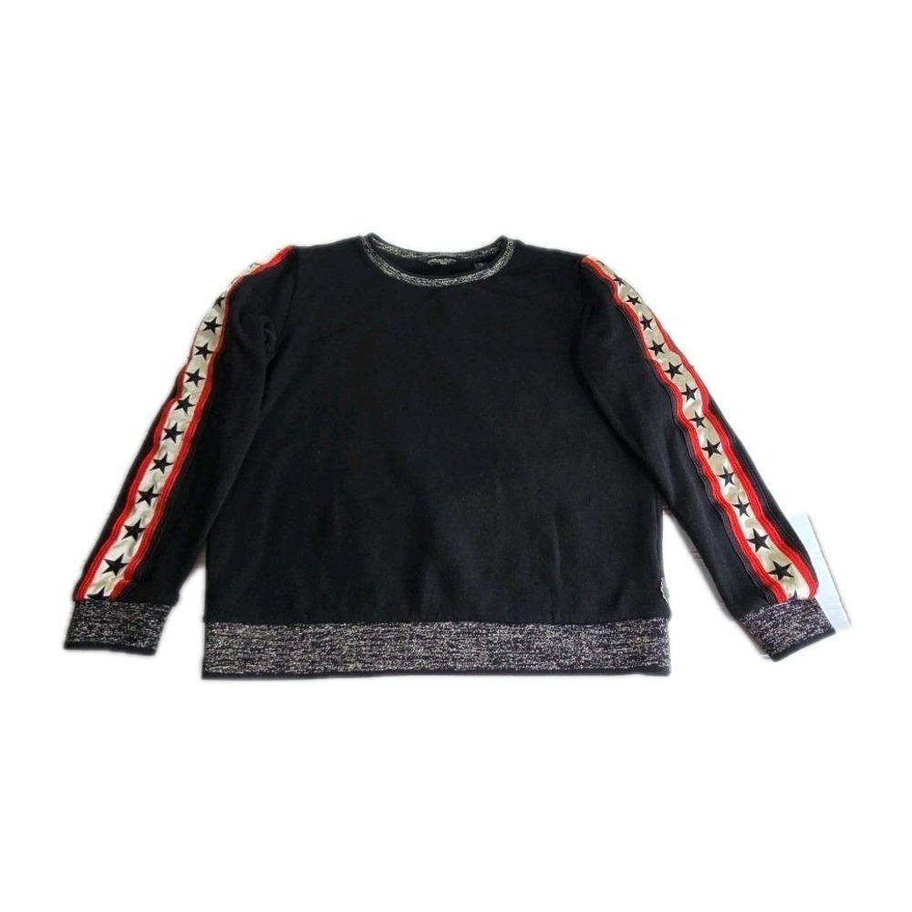 SCOTCH & SODA,‎ WOMEN'S XS BLACK MAISON SCOTCH EMBROIDERY SWEATSHIRT